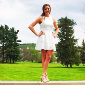 White Adelyn Rae Skater Dress